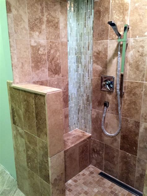 Vertical Stripe Tile Shower Complete Custom Tiling