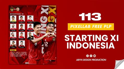 Free Plp Design Pamflet Starting Xi Ala Timnas Indonesia