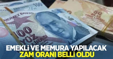 Emekli ve memura yapılacak zam oranı belli oldu