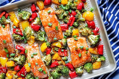 Sheet Pan Teriyaki Salmon And Veggies Fab Everyday