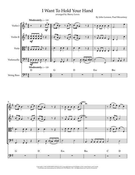 I Want To Hold Your Hand Arr Sherry Lewis By The Beatles Sheet Music For String Ensemble At