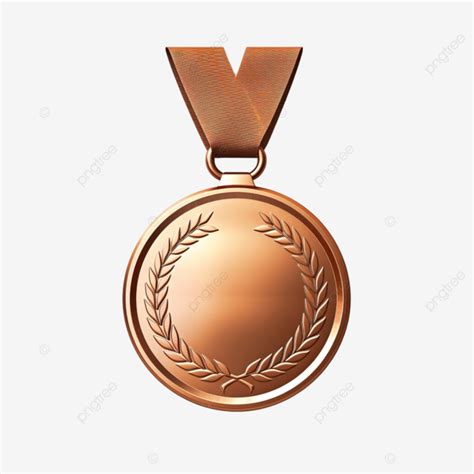 Ilustración De Objeto Renderizado De Bronce De Medalla 3d PNG 3d