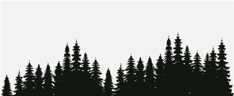 Premium Vector | Silhouette forest design vector isolated