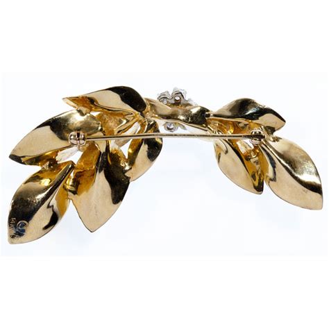 K Gold And Diamond Spray Brooch Leonard Auction