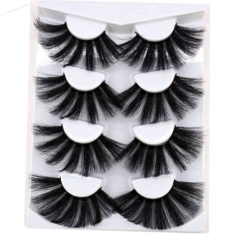 Amazon HBZGTLAD NEW 4 Pairs 3D Mink Hair False Eyelashes Criss