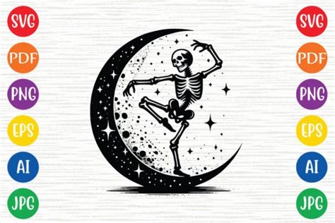 Skeleton Funny Dance Svg Halloween Svg Graphic By AR STORE 60