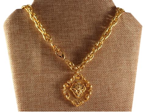 Avon Lions Head Convertible Belt Necklace Vintage 1980s Etsy