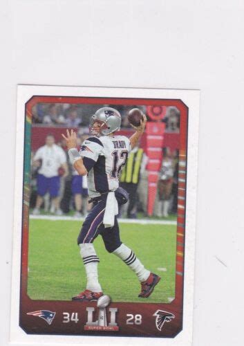 Tom Brady Panini Stickers Football Card Super Bowl Li New England