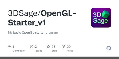 OpenGL Starter V1 README Md At Main 3DSage OpenGL Starter V1 GitHub