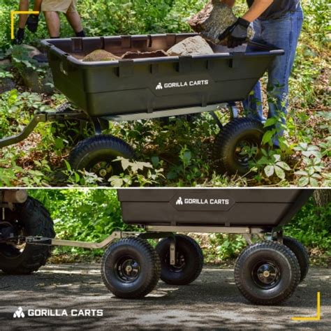 Gorilla Carts Pound Capacity Heavy Duty Poly Yard Dump Utility