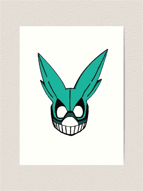 "Deku's Mask - My Hero Academy" Art Print by DWorkshop | Redbubble