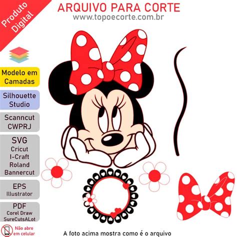 Topo De Bolo Minnie Vermelha Para Imprimir Off