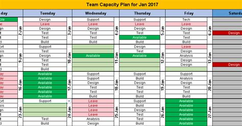 Team Calendar Planning Calendar Planning Checklist Excel Calendar