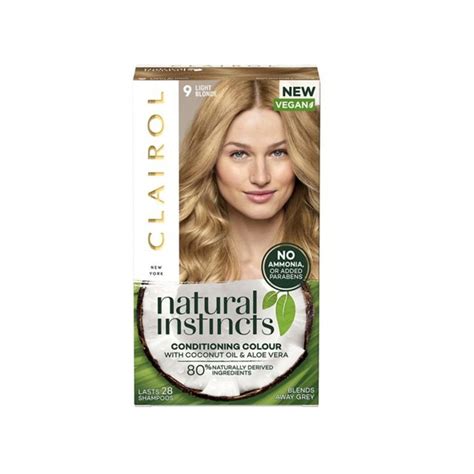 Clairol Natural Instincts Semi-Permanent Vegan Hair Dye - 9 Light Blonde