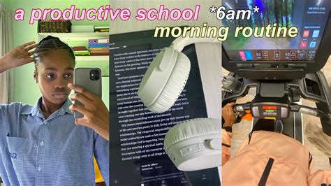 My 6am School Morning Routine Productive And Realistic Youtube