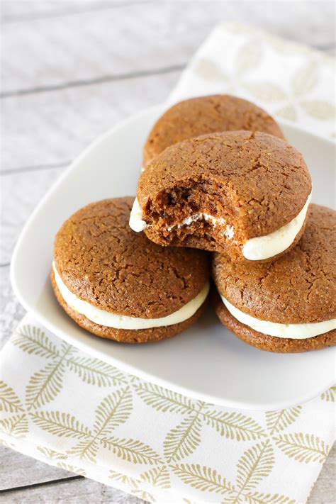 Gluten Free Vegan Gingerbread Whoopie Pies Sarah Bakes Gluten Free