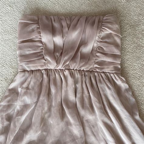 Blush Pink Nude Strapless Mini Dress Size L Great Depop