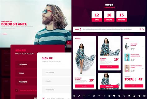 Web & Mobile UI Kit PSD Template