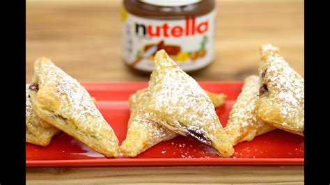 Nutella Banana Puff Pastry Turnovers Easy Addictive Youtube