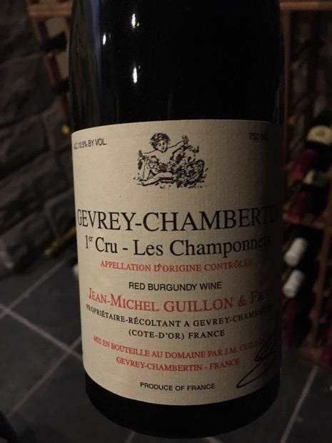 Jean Michel Guillon Gevrey Chambertin Er Cru Champonnets France