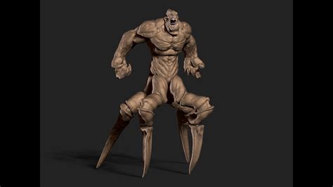 One Hour Monster Body Sculpt Zbrush Youtube