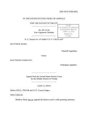 Fillable Online FILED US COURT OF APPEALS ELEVENTH CIRCUIT APRIL 12 Fax