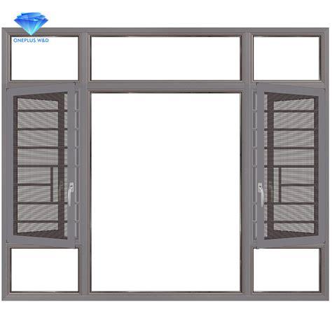 America Style Soundproof Hurricane Impact Open Out Aluminum Casement