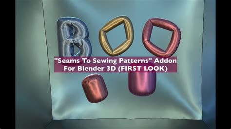 Bslive Blender 3d Seam To Sewing Pattern Addon First Look Youtube