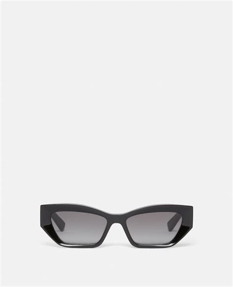 Cat Eye Sonnenbrille Mit Logo In Glänzendes Schwarz Für Women Stella