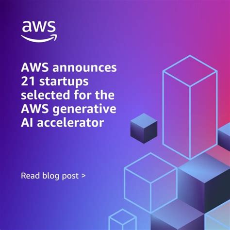 Aws Generative Ai Accelerator に採択された21社のスタートアップを発表 Aws Startup ブログ