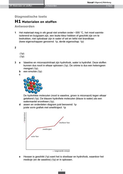 Nova SK 3h H1 Diagnostische Toets Antwoorden Diagnostische Toets H1