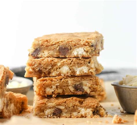 Chocolate Chunk Almond Blondies Boston Girl Bakes