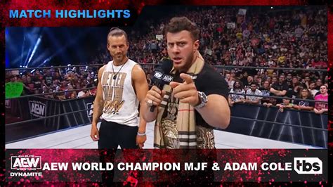 Mjf And Adam Cole Look To Make More History At All In Aew Dynamite