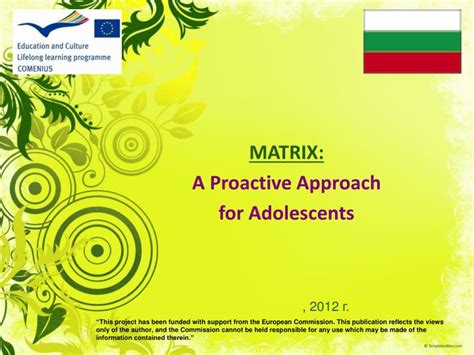 Ppt Matrix A Proactive Approach For Adolescents Powerpoint