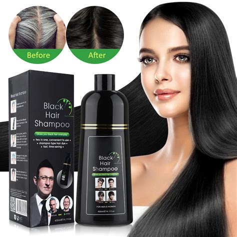 Black Hair Dye Shampoo Instant Black Hair Shampoo For Natural Hair