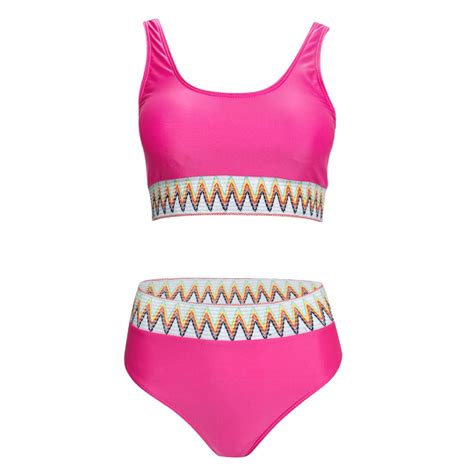 Chnzic Womens Bikini Sets High Waisted Two Piece Sporty Swimsuits High