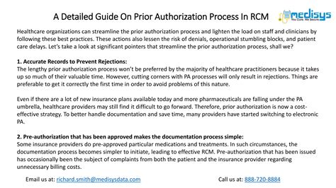 A Detailed Guide On Prior Authorization Process In RCM Pptx