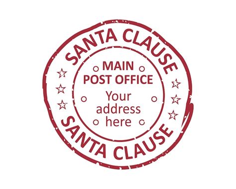 Premium Vector Santa Clause Main Post Office North Pole Grunge Rubber