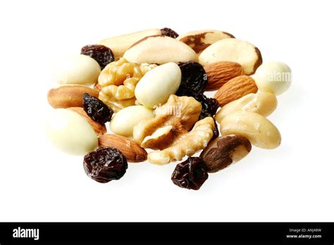 Mixed Nuts And Raisins Stock Photo Alamy