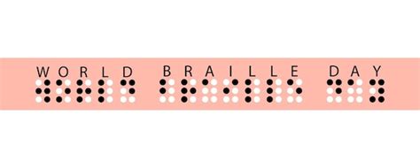 Ilustración vectorial del día mundial del braille 4 de enero Vector