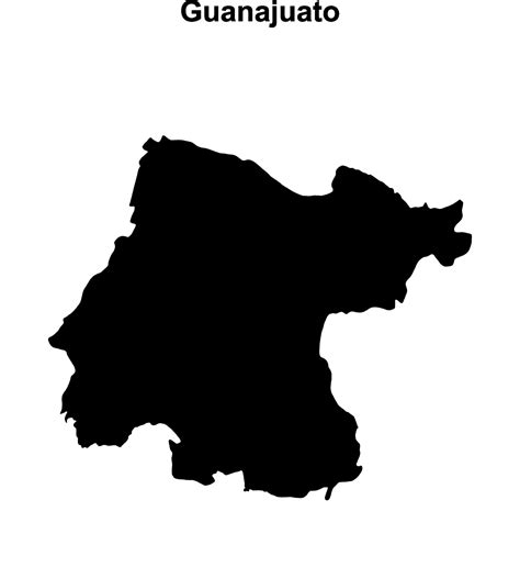 Guanajuato Outline Map 45844190 Vector Art At Vecteezy