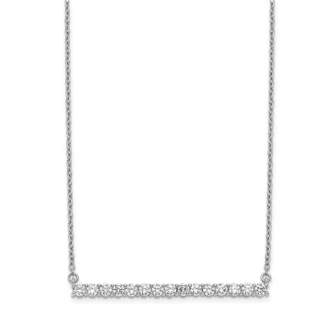 K White Gold Necklace Lab Grown Diamond Si Si G H I Bar Walmart