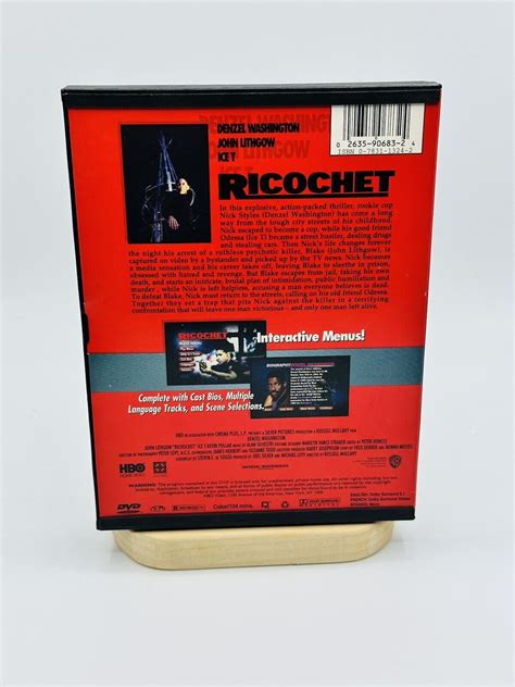 Ricochet Dvd 1991 Wscene Index Action Thriller Denzel Washington