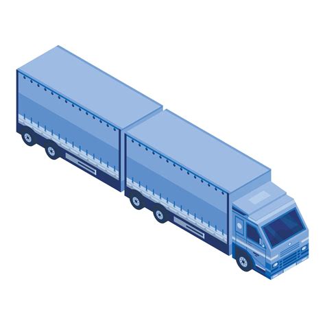 Long Delivery Truck Icon Isometric Style Vector Art At Vecteezy