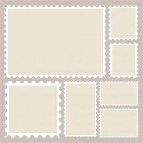 Premium Vector | Blank postage stamps template set