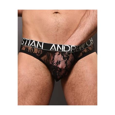 Andrew Christian Almost Naked Unleashed Stretch Lace Brief Schwarz