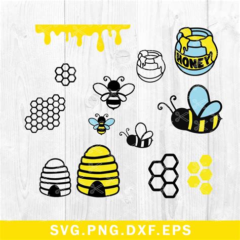 Bee Honey Bundle Svg Bee Honeysvg Bee Svg Png Dxf Eps Dig Inspire Uplift