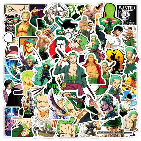 Roronoa Zoro One Piece Pcs Diy Waterproof Non Repeating Stickers