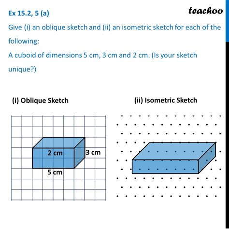 Ex Give I An Oblique Sketch And Ii An Isometric Sketch F