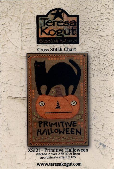 Teresa Kogut Primitive Halloween Cross Stitch Pattern Etsy